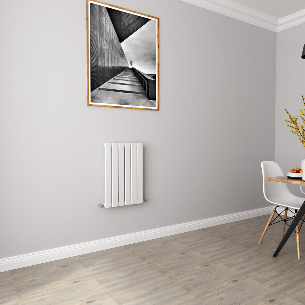 AICA - Modern Horizontal 600x408mm Single White Flat Panel Radiator
