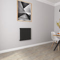 Aver-Growth- Modern Horizontal 600x612mm Single Black Flat Panel Radiator