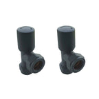 Aver-Growth- Maual Anthracite Radiator 15mm x 1/2 Angled Valves