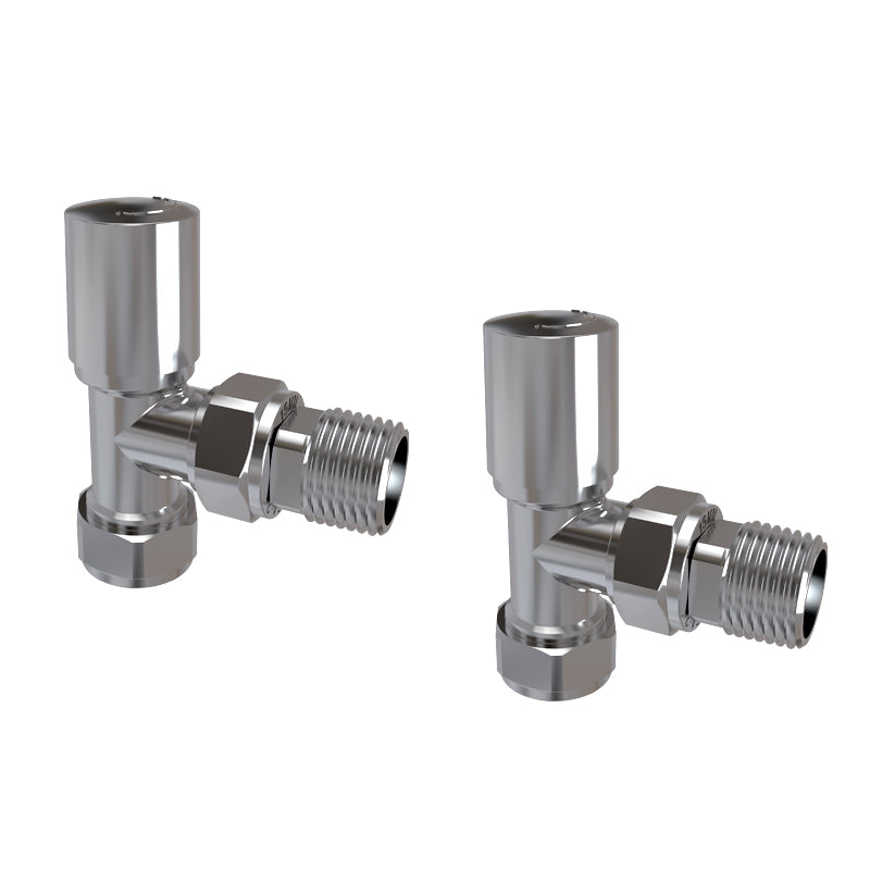 Aver-Growth- Maual Chrome Radiator 15mm x 1/2 Angled Valves