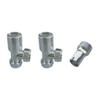 Aver-Growth- Maual Chrome Radiator 15mm x 1/2 Angled Valves