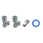 Aver-Growth- Maual Chrome Radiator 15mm x 1/2 Angled Valves