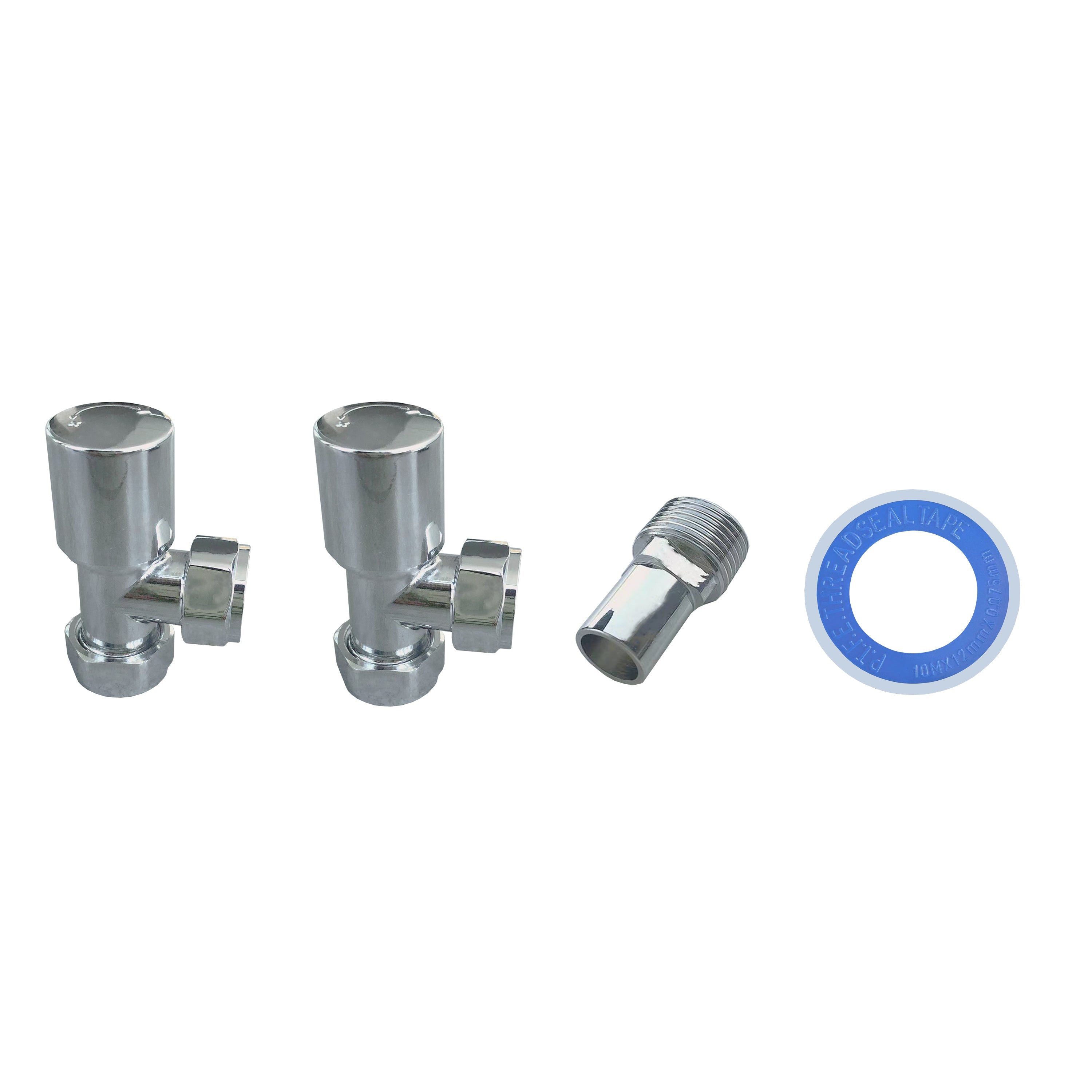 Aver-Growth- Maual Chrome Radiator 15mm x 1/2 Angled Valves