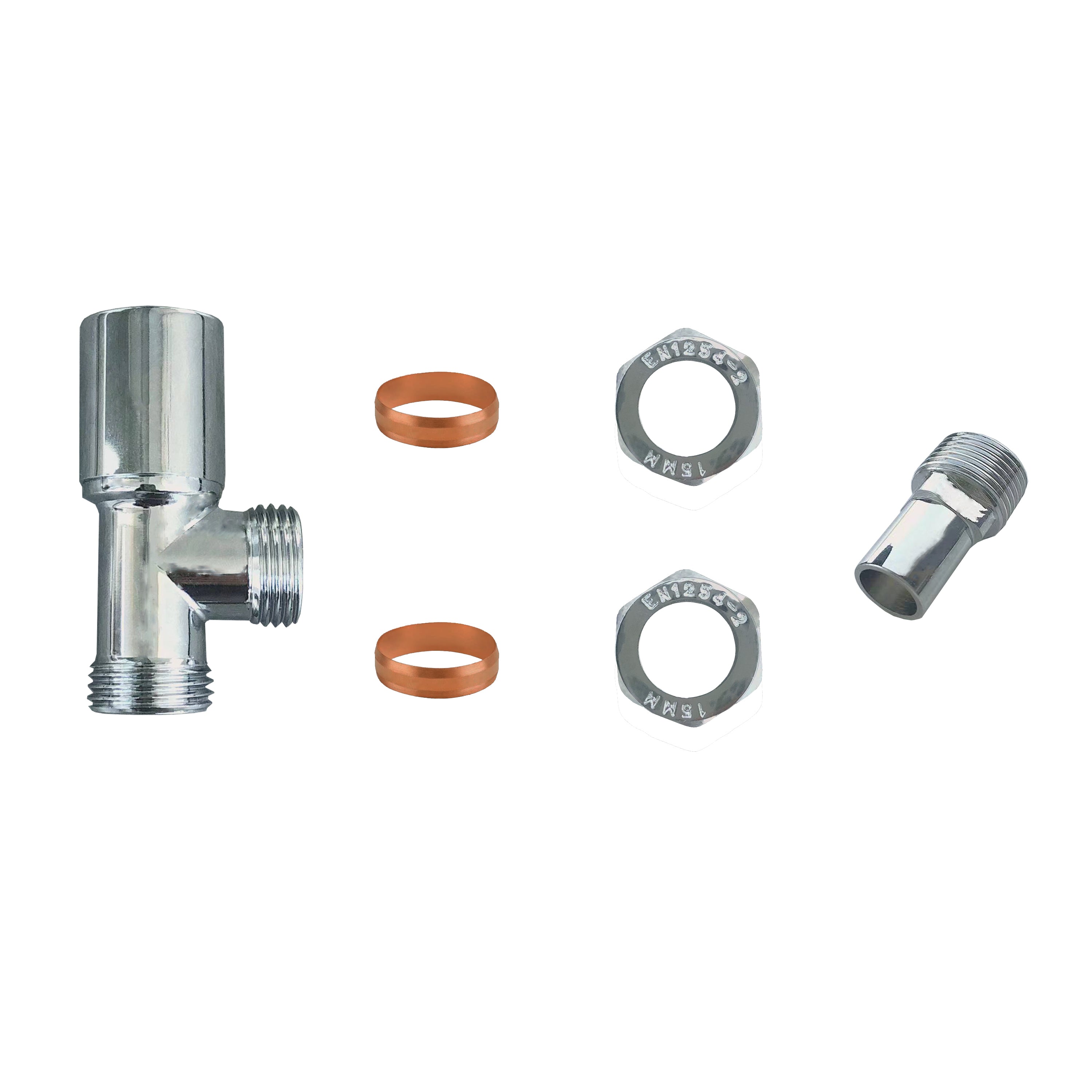 Aver-Growth- Maual Chrome Radiator 15mm x 1/2 Angled Valves