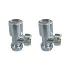 Aver-Growth- Maual Chrome Radiator 15mm x 1/2 Angled Valves