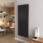 Aver-Growth- Designer Vertical 1800x680mm Double Black Flat Panel Radiator