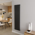 Aver-Growth- Designer Vertical 1800x472mm Single Black Oval Column Radiator